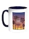 Enjoy The Summer Time Printed Coffee Mug Blue/White/Yellow 11ounce