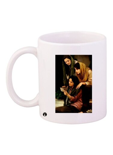 Girls Printed Coffee Mug White/Black/Brown