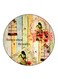 Vintage Art Printed Fridge Magnet Multicolour