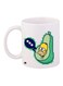 Cartoon Printed Coffee Mug White/Green/Blue 11ounce