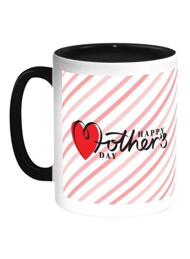 Happy Mother's Day Printed Coffee Mug Black/Pink/Red 325ml