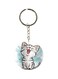 Cartoon Cat Themed Single Sided Keychain