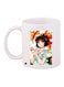 Anime Girl Printed Coffee Mug White/Green/Orange 11ounce
