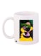 Cartoon Printed Coffee Mug White/Black/Yellow 11ounce