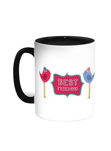 Best Friends Printed Coffee Mug Black/White 11ounce