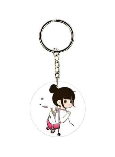 Girl Printed Keychain