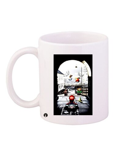 Printed Coffee Mug White/Black/Red 11ounce