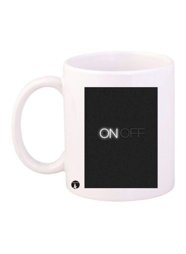 Phrase Printed Mug White/Black
