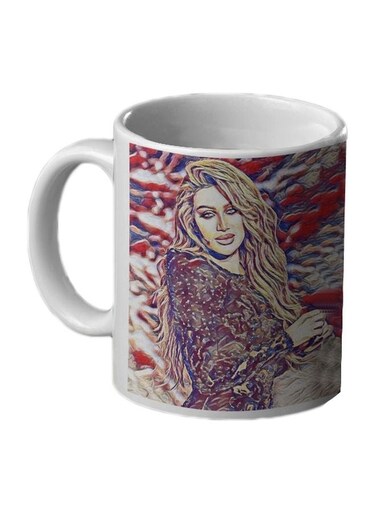 Maya Diab Printed Coffee Mug White/Red/Blue 350ml