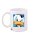 Donald Duck Printed Mug White/Blue/Yellow Standard Size