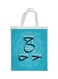 Arabic Letter H Printed Shopping Bag Blue/White