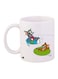 Tom And Jerry Printed Coffee Mug White/Grey/Green 11ounce