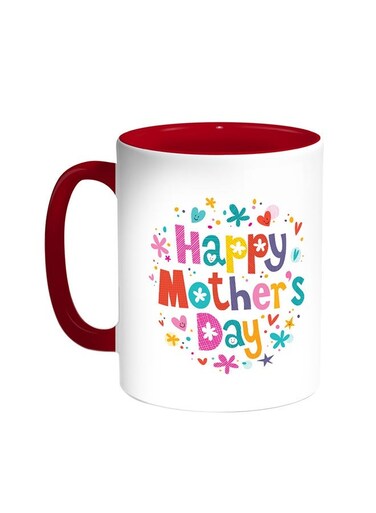 Happy Mother's Day Printed Coffee Mug Red/White 11ounce