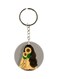 Person Holding Flower Printed Double Sided Keychain