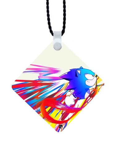 Sonic Printed Car Mirror Pendant