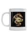Dragon Printed Ceramic Mug White/Black/Gold 350ml