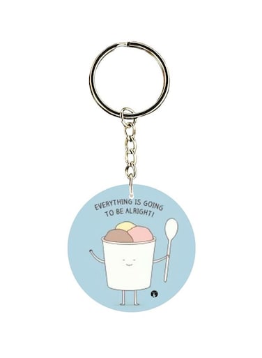 Ice Cream Printed Single Sided Keychain