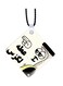 Arabic Phrases Printed Wooden Car Mirror Pendant