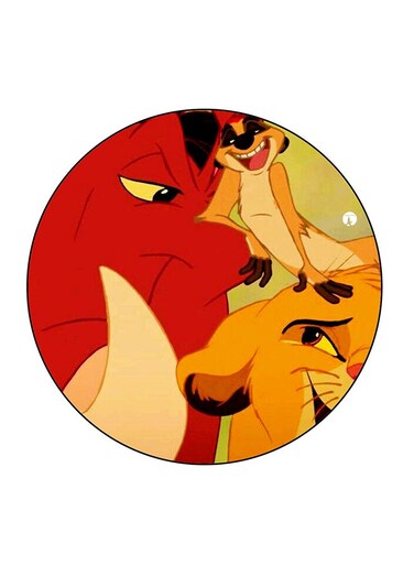 Cartoon Printed Fridge Magnet Multicolour 5.5 x 5.5cm