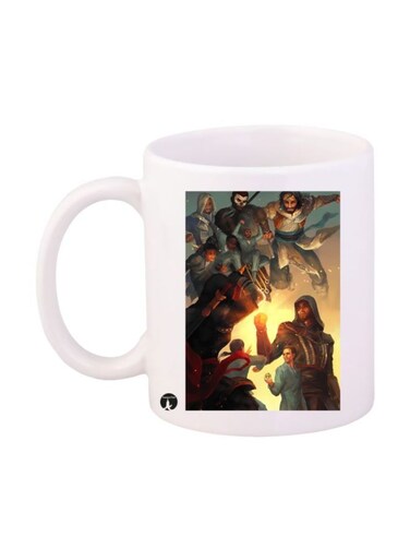 Assassin's Creed Video Game Printed Mug White/Brown/Grey Standard Size
