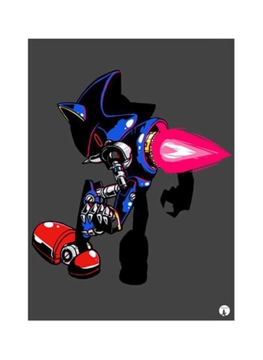 Video Game Sonic Metal Plate Poster Multicolour 15x20cm