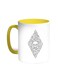Bones And Skull Printed Coffee Mug Yellow/White 11ounce