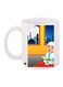 Cartoon Boy Printed Coffee Mug White/Yellow/Blue