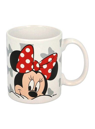 Minnie Mouse Bow Printed Coffee Mug White/Red/Black