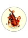 Vintage Art Printed Fridge Magnet Multicolour