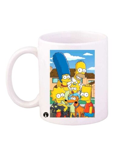 The Simpsons Printed Mug White/Blue/Yellow