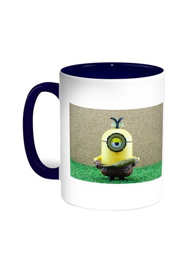 Cartoon Character Printed Coffee Mug Blue/White 11ounce