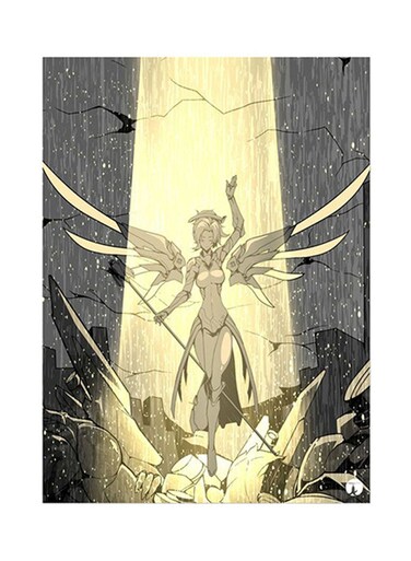 Video Game Overwatch Metal Plate Poster Multicolour 15 x 20cm