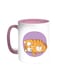 Expression Graphics - Cat Printed Coffee Mug Pink/White 11ounce