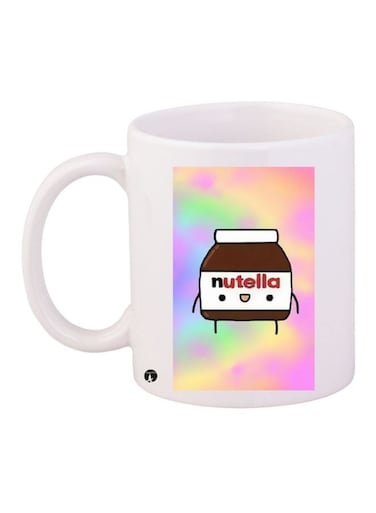 Nutella Printed Coffee Mug White/Brown/Pink 11ounce