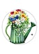 Floral Printed Fridge Magnet Green/White/Yellow 5.5cm