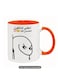 Coffee Mug Arabic "Turn Off Your Phone This Is Better for Your Friend" Gift, Funny Gift in Orange
