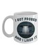I Got Probed Printed Coffee Mug White/Blue/Black 8x9.5x8cm