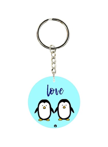 Penguin Printed Dual Sided Keychain
