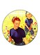 Vintage Art Printed Fridge Magnet Multicolour
