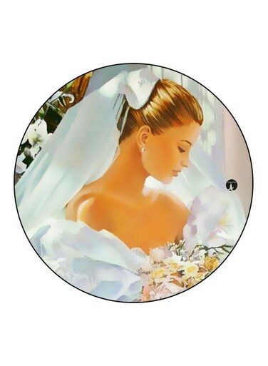 Women Printed Fridge Magnet White/Beige/Green 5.5cm