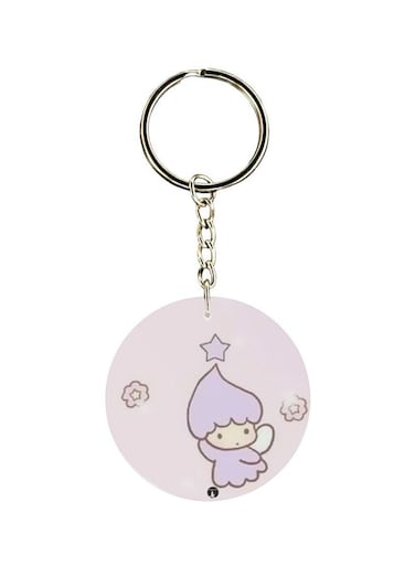 Cartoon Printed Double Sided Keychain