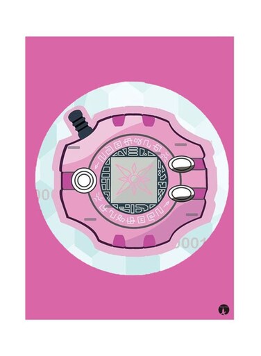 Metal Plate Of The Anime Digi mon Poster Multicolor