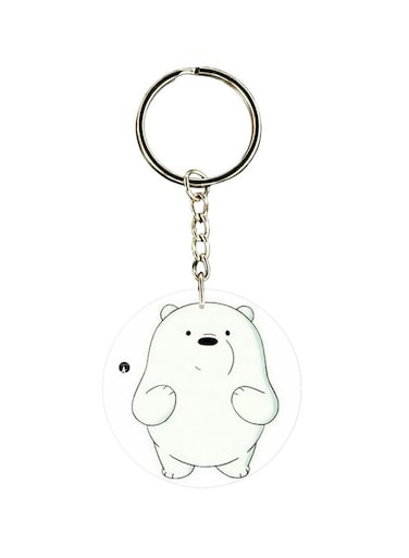 Bear Printed Single Sided Keychain