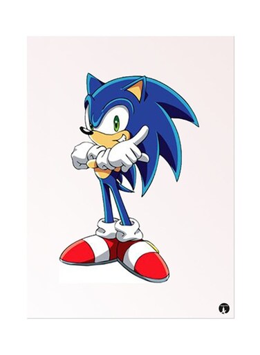 Video Game Sonic Metal Plate Poster Multicolour 15x20centimeter