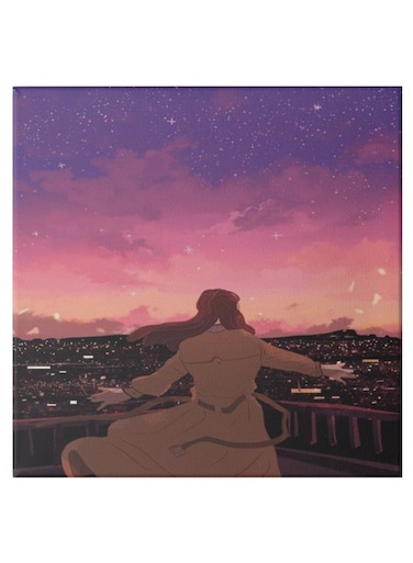 Animation Pattern Hidden Frame Canvas Wall Painting Multicolour 50 x 50cm