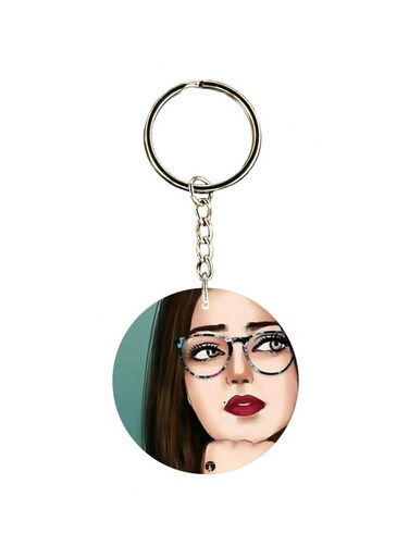 Single Sided Character Printed Keychain