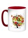Printed Coffee Mug Red/White/Green