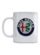 Alfa Romeo Logo Printed Mug White/Blue/Green 350ml