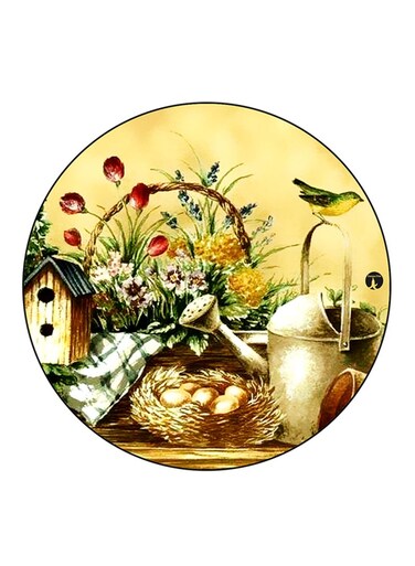 Vintage Art Printed Fridge Magnet Multicolour
