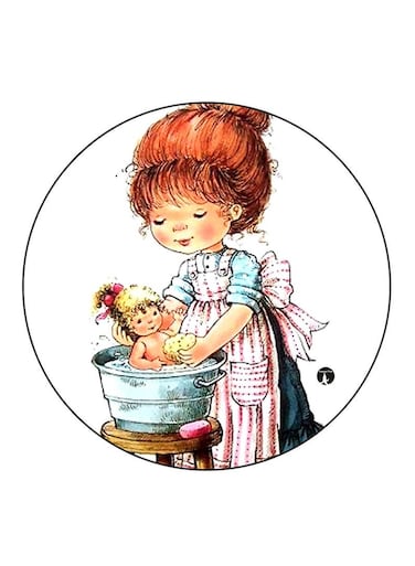 Vintage Art Printed Fridge Magnet Multicolour
